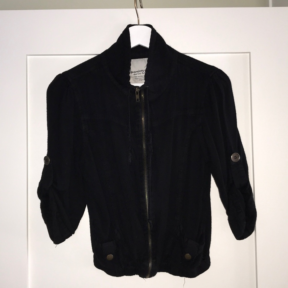 American Rag | Black Half Sleeve Jacket